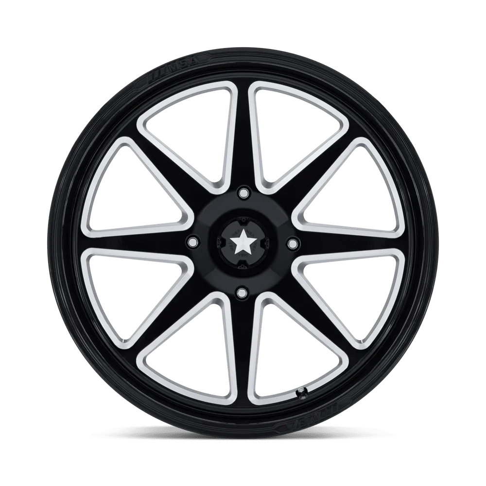 MSA M54 Spark Gloss Black Milled 14x7 Wheel/Rim